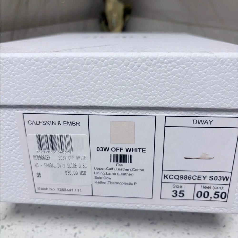 DWAY Dior Women’s White Slide Sandals - Paris Logo Sz:5 - Picture 8 of 8